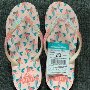 Reef Kids Stargazer Mermaid Flip Flops Size 2/3